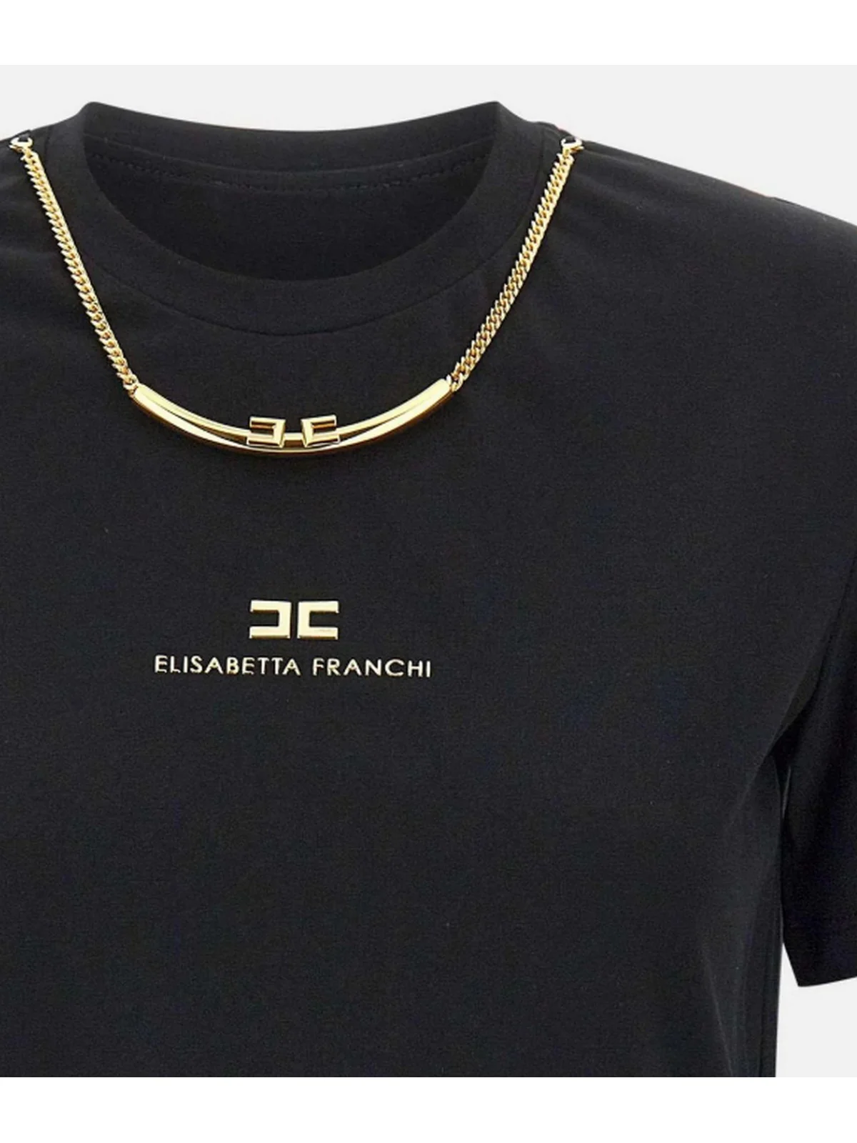 ELISABETTA FRANCHI T-shirt Donna  MA02856E2 110 Nero - Image 2