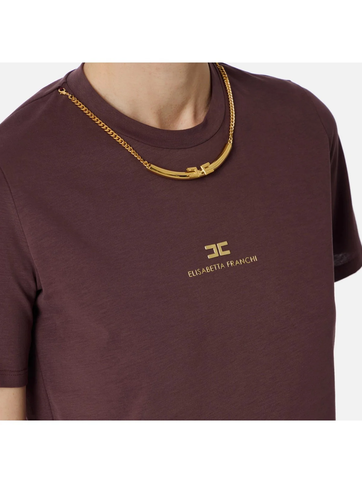 ELISABETTA FRANCHI T-shirt Donna  MA02856E2 EA4 MERLOT - Image 4