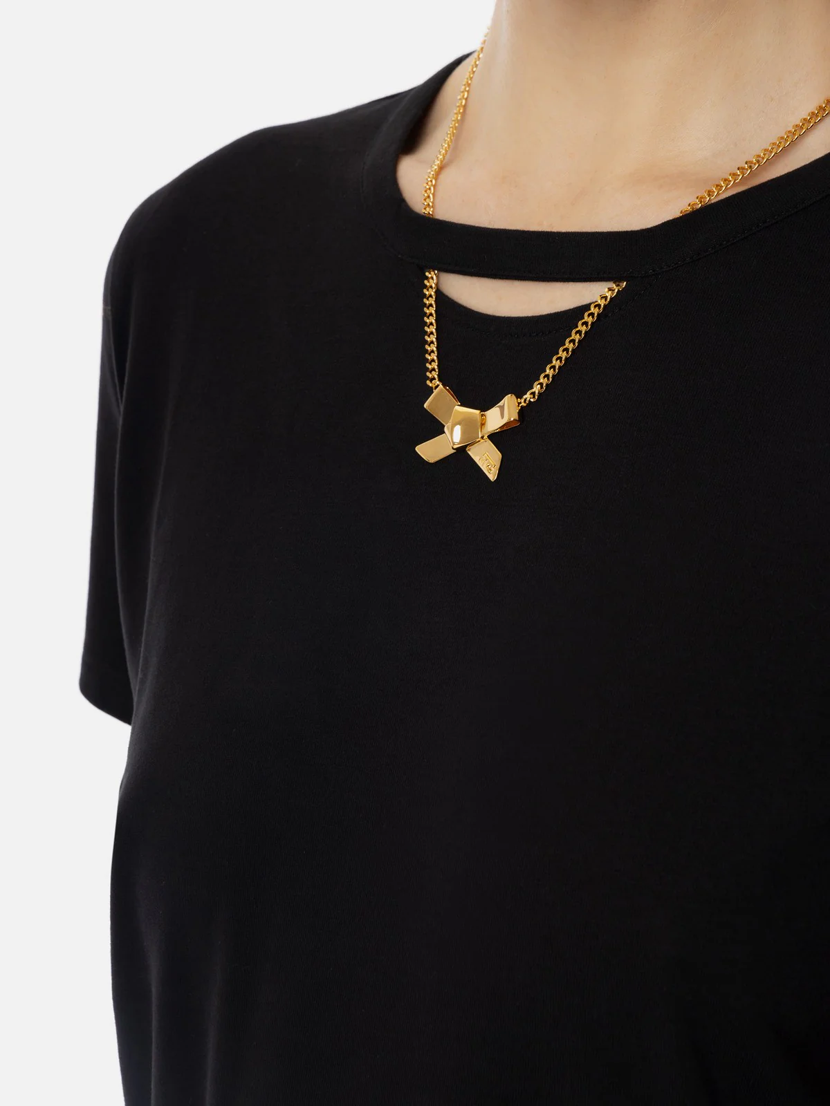ELISABETTA FRANCHI T-shirt Donna  MA02951E2-110 Nero - Image 3