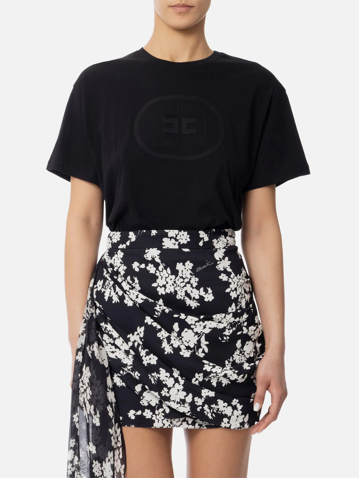 ELISABETTA FRANCHI T-shirt Donna  MA60N51E2-110 Nero - Image 2