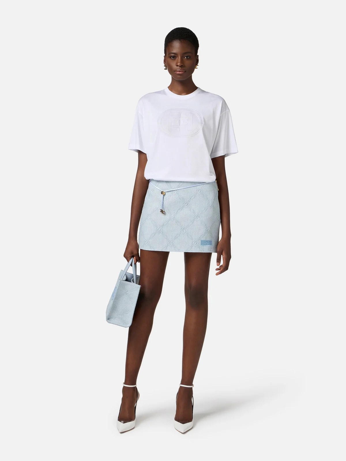 ELISABETTA FRANCHI T-shirt Donna  MA60N51E2-270 Bianco - Image 2