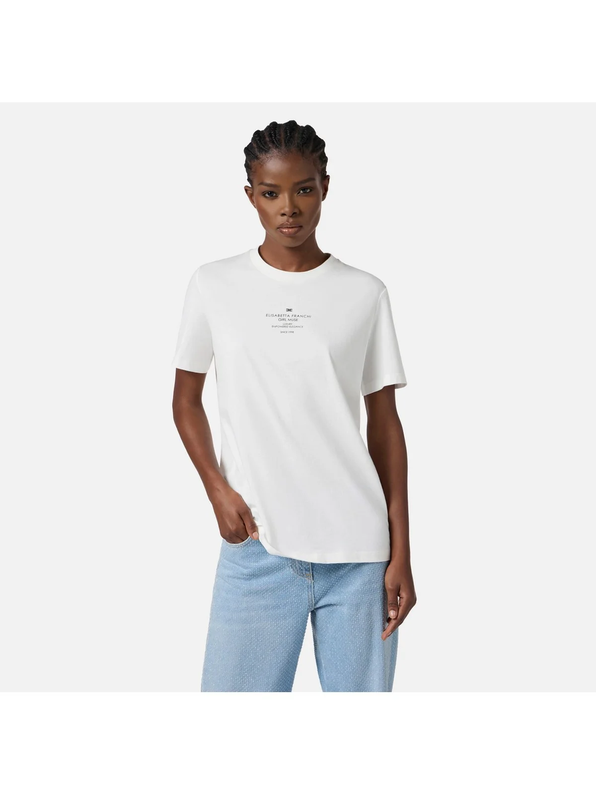 ELISABETTA FRANCHI T-shirt Donna  MA63D56E2 270 GESSO - Image 2