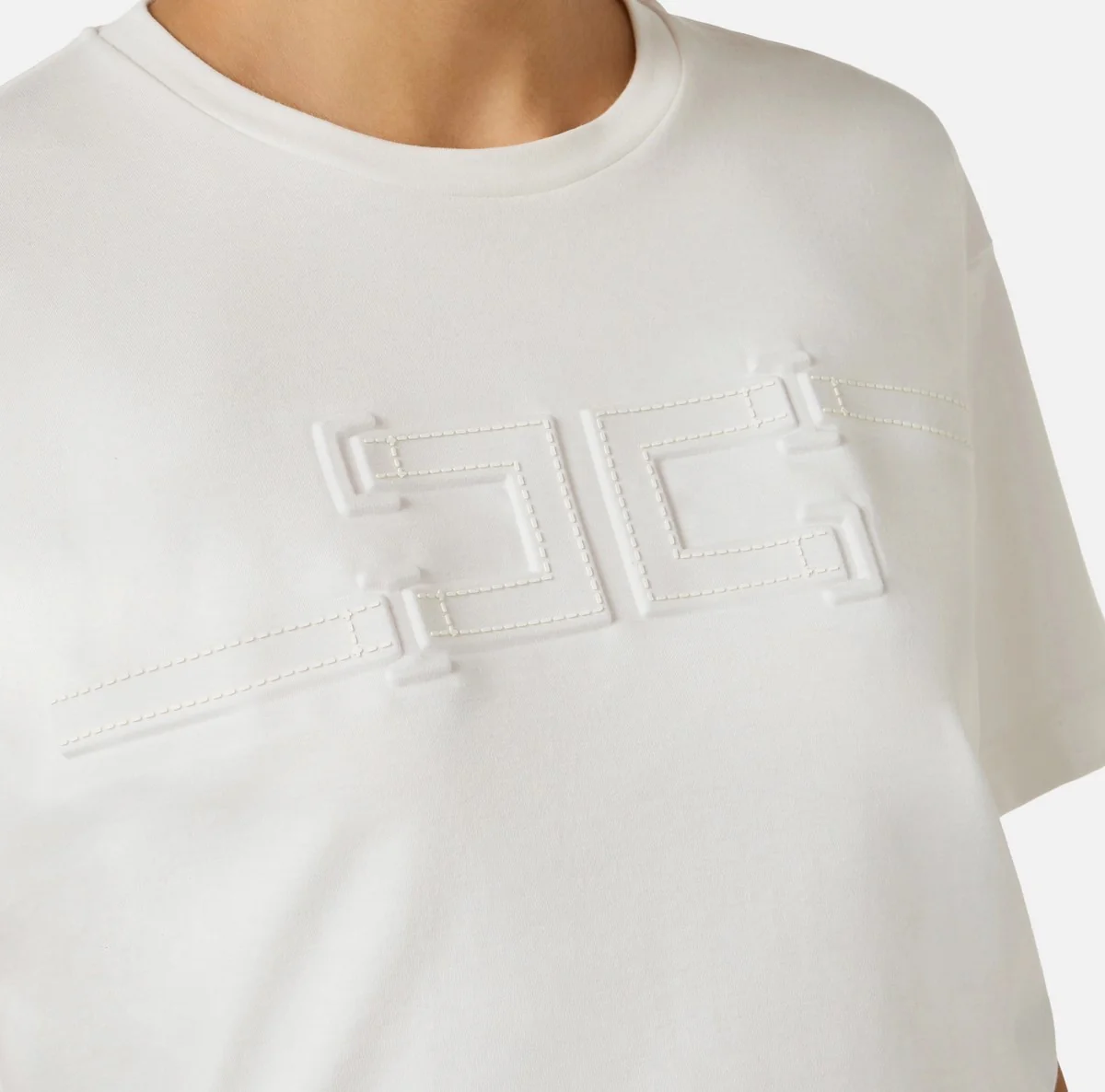 ELISABETTA FRANCHI T-shirt Donna  MA66P61E2 270 GESSO - Image 2