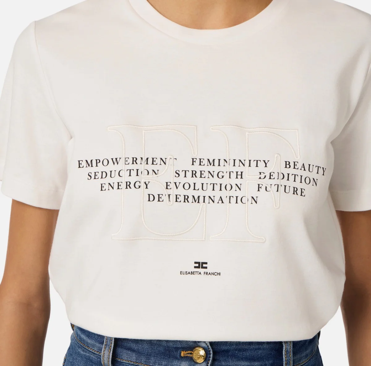 ELISABETTA FRANCHI T-shirt Donna  MA69P61E2 270 GESSO - Image 2
