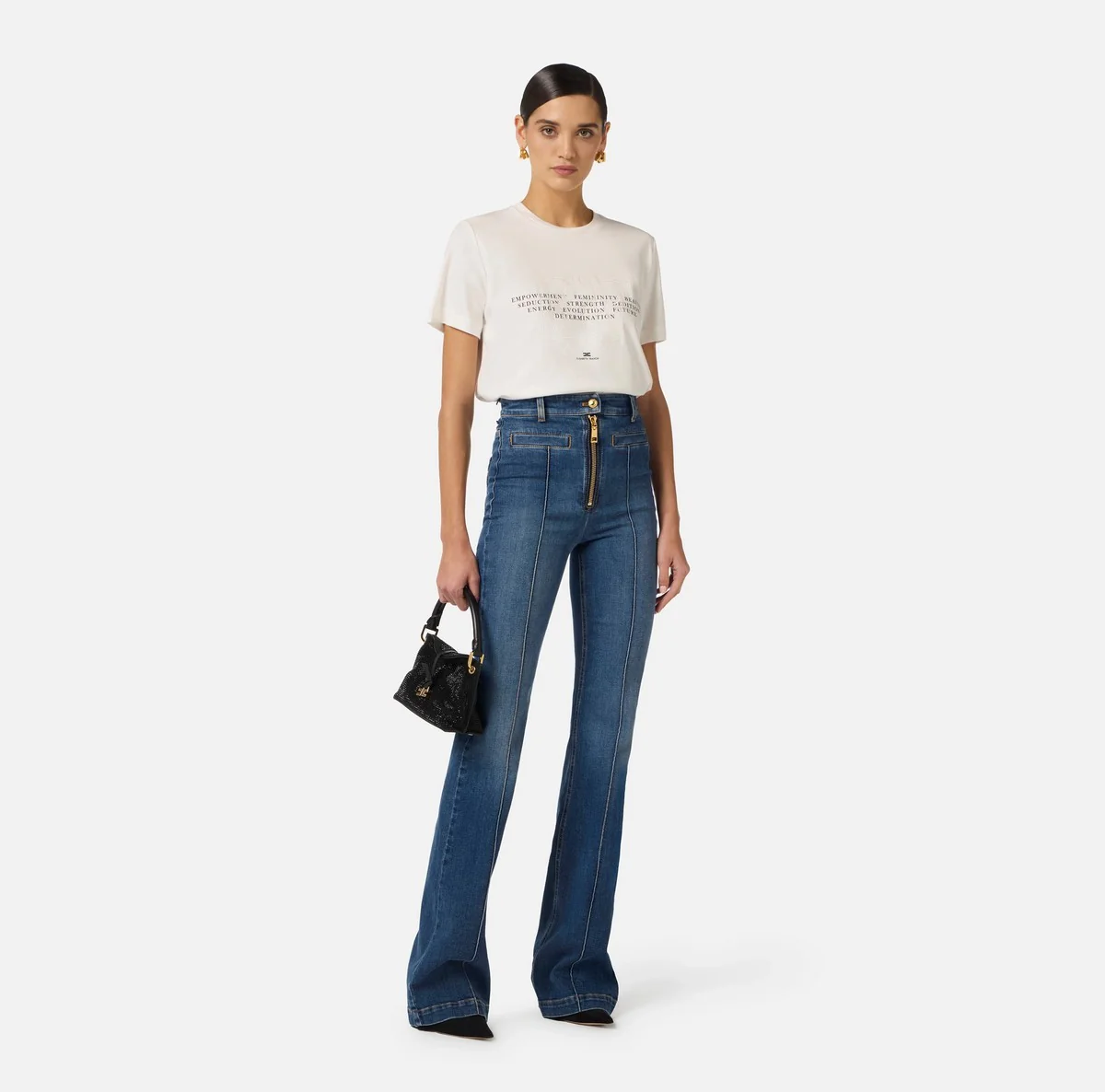 ELISABETTA FRANCHI T-shirt Donna  MA69P61E2 270 GESSO - Image 5