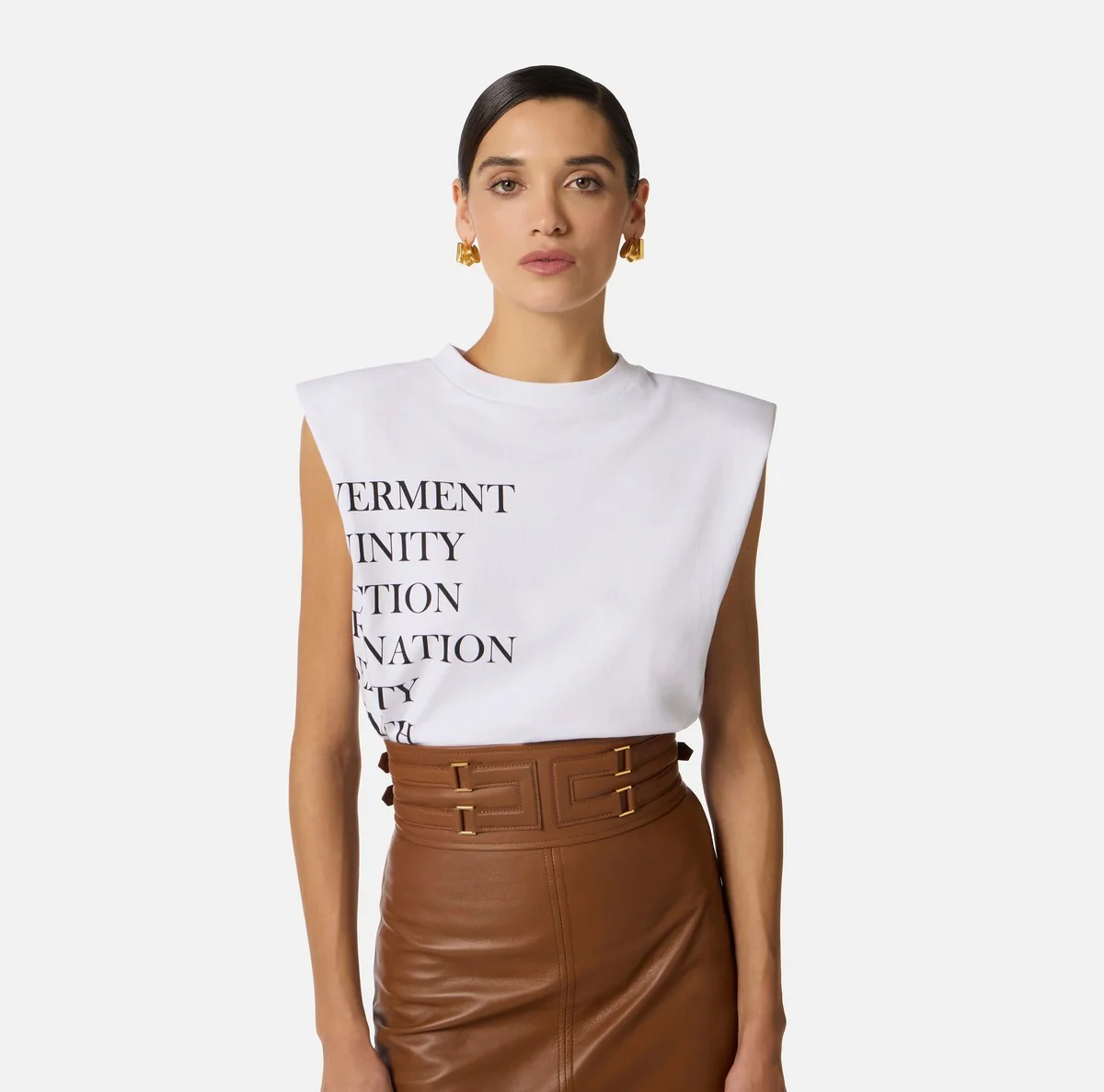 ELISABETTA FRANCHI T-shirt Donna  MA70P61E2 270 GESSO - Image 5