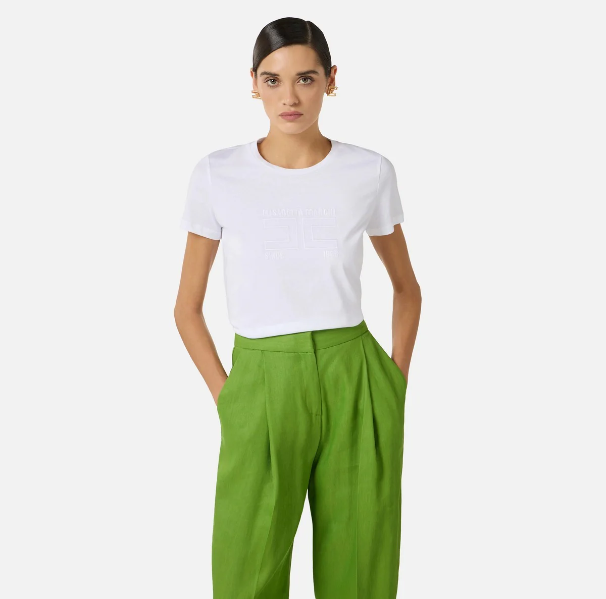 ELISABETTA FRANCHI T-shirt Donna  MA71G61E2 270 GESSO - Image 4