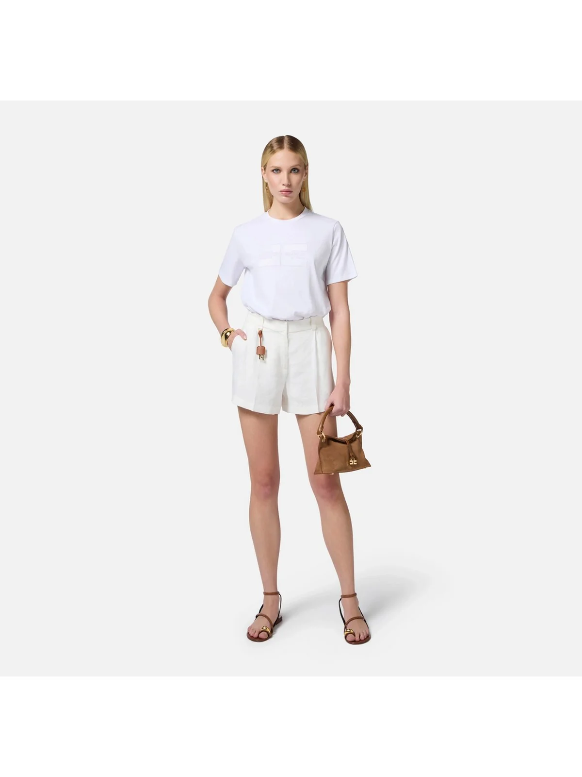 ELISABETTA FRANCHI T-shirt Donna  MA00251E2-270 Bianco - Image 2