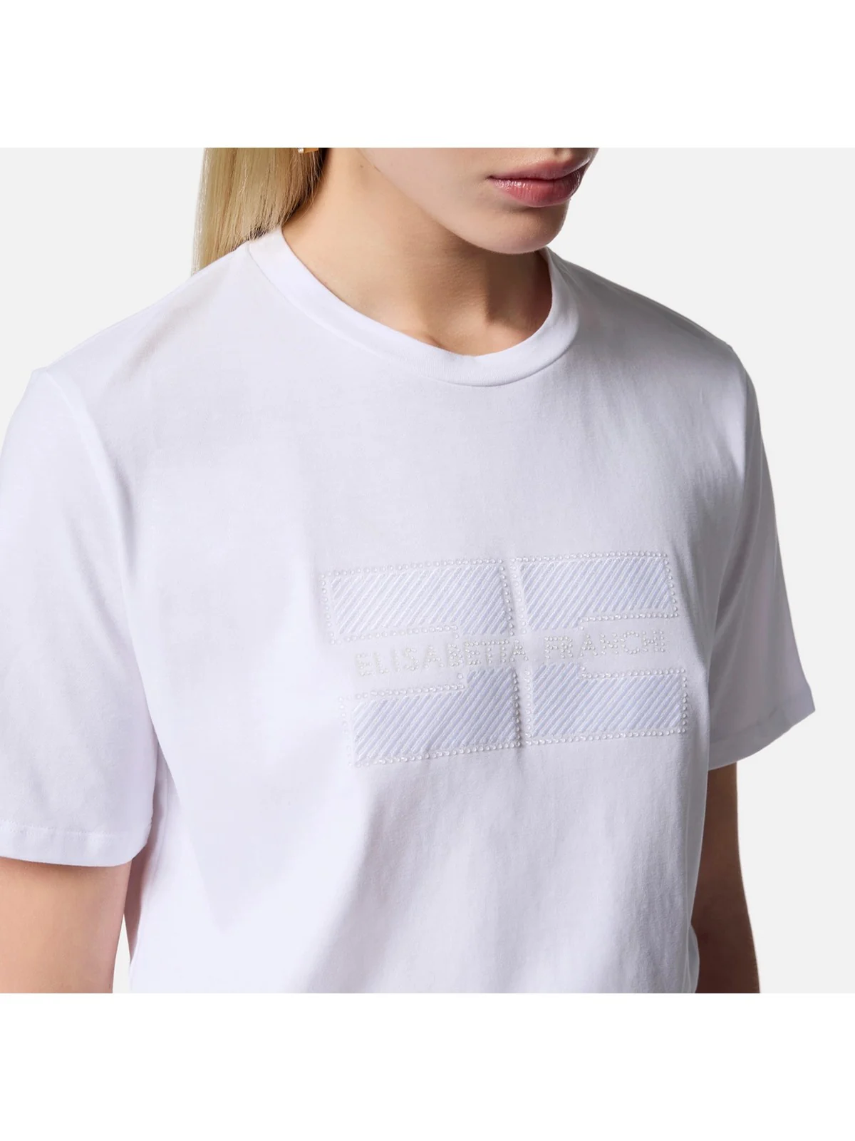 ELISABETTA FRANCHI T-shirt Donna  MA00251E2-270 Bianco - Image 4