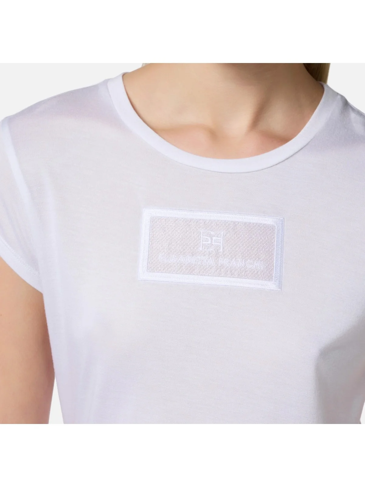 ELISABETTA FRANCHI T-shirt Donna  MA00451E2-270 Bianco - Image 4