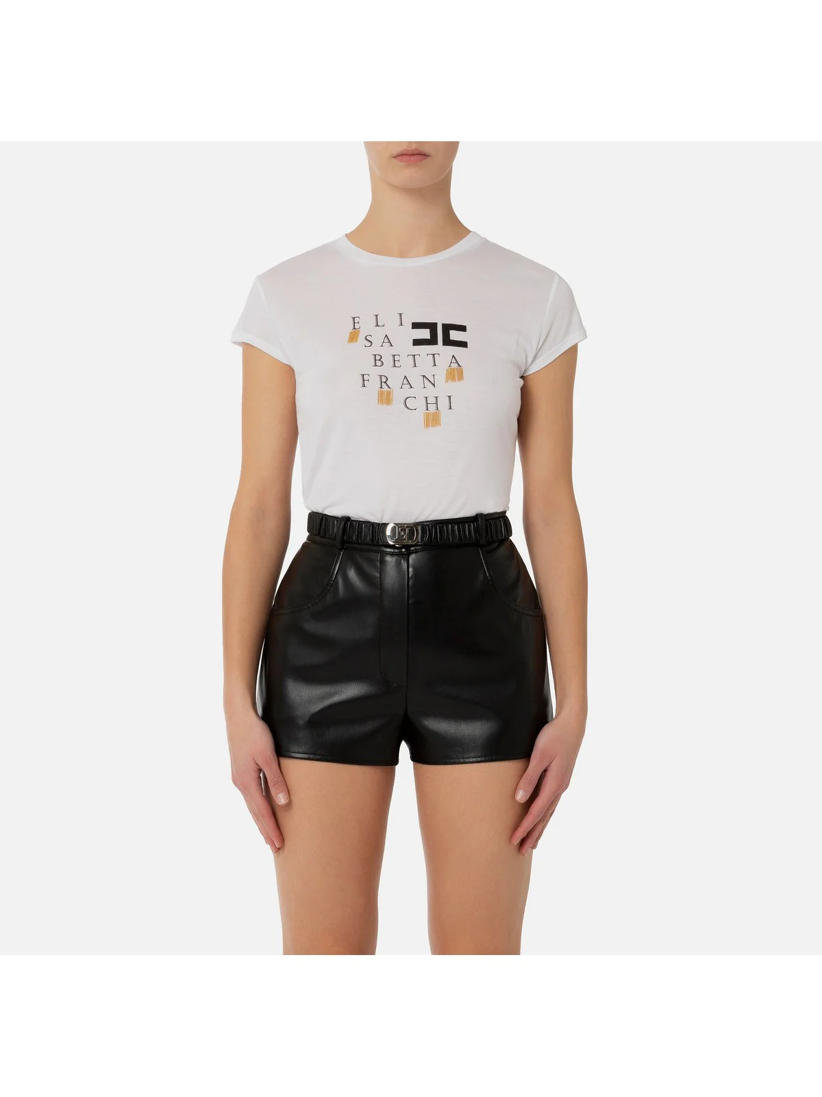 ELISABETTA FRANCHI T-Shirt e Polo Donna  MA00841E2 270 Bianco - Image 2