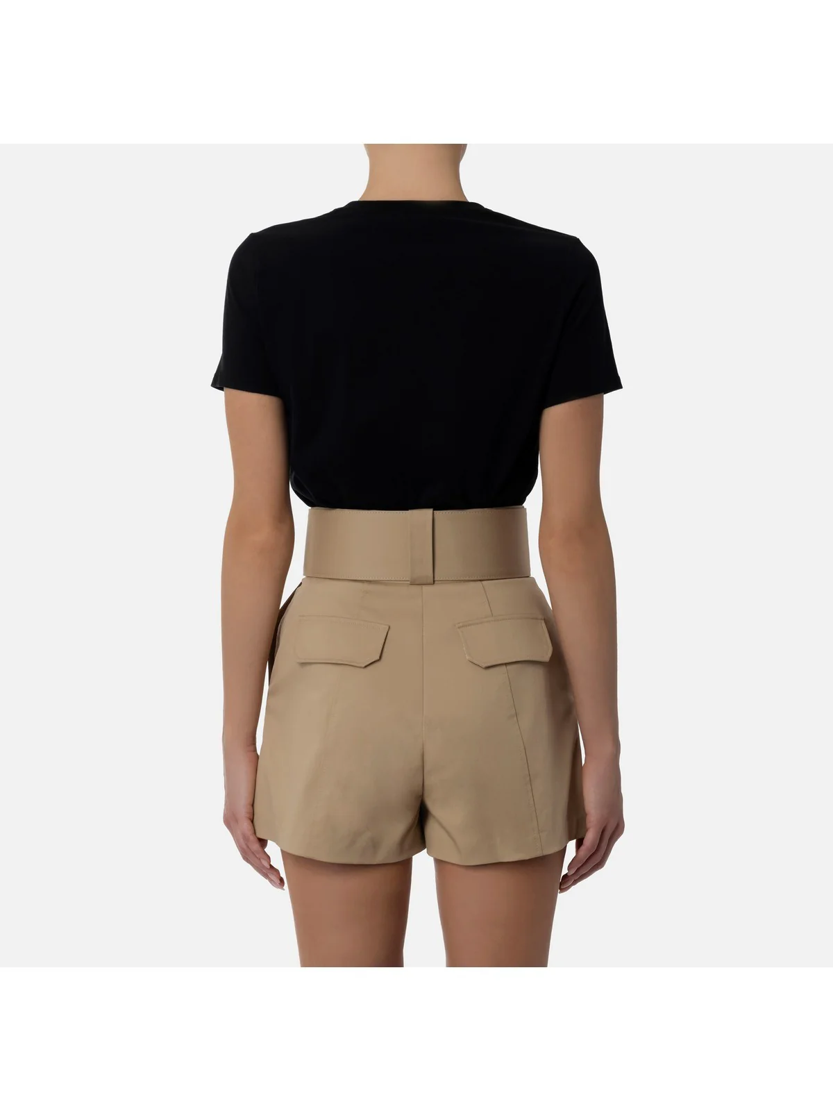 ELISABETTA FRANCHI T-Shirt e Polo Donna MA01141E2 110 Nero - Image 3
