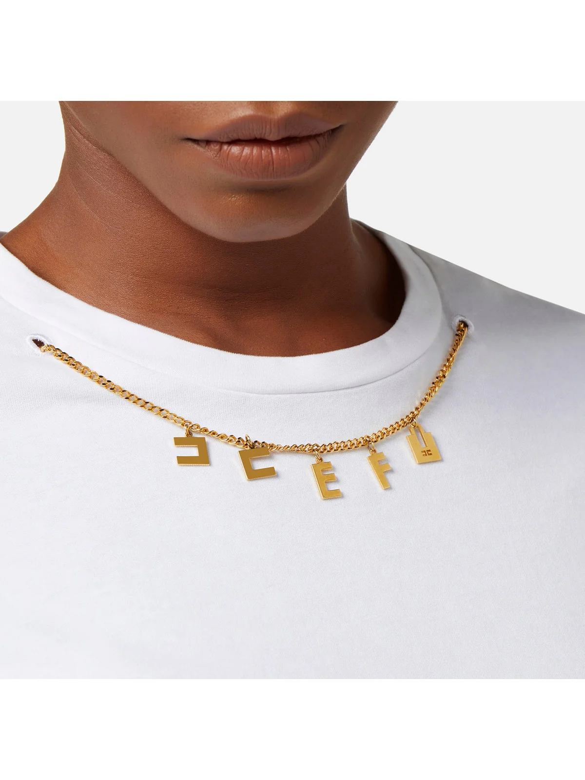 ELISABETTA FRANCHI T-Shirt e Polo Donna  MA01141E2 270 Bianco - Image 4