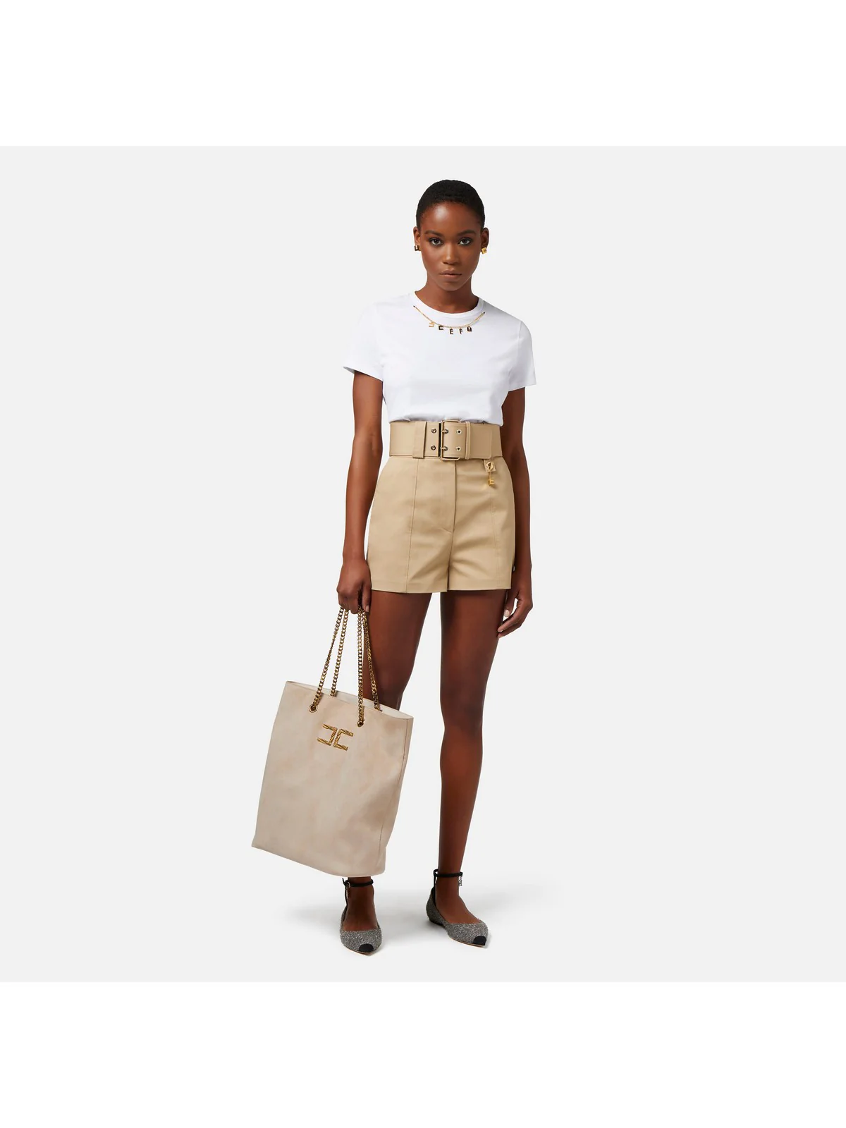 ELISABETTA FRANCHI T-Shirt e Polo Donna  MA01141E2 270 Bianco - Image 5
