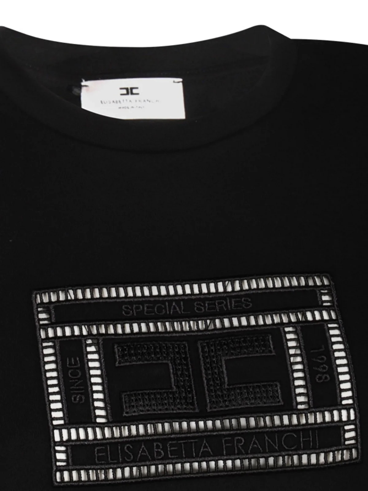 ELISABETTA FRANCHI T-shirt Donna MA01651E2-110 Nero - Image 3