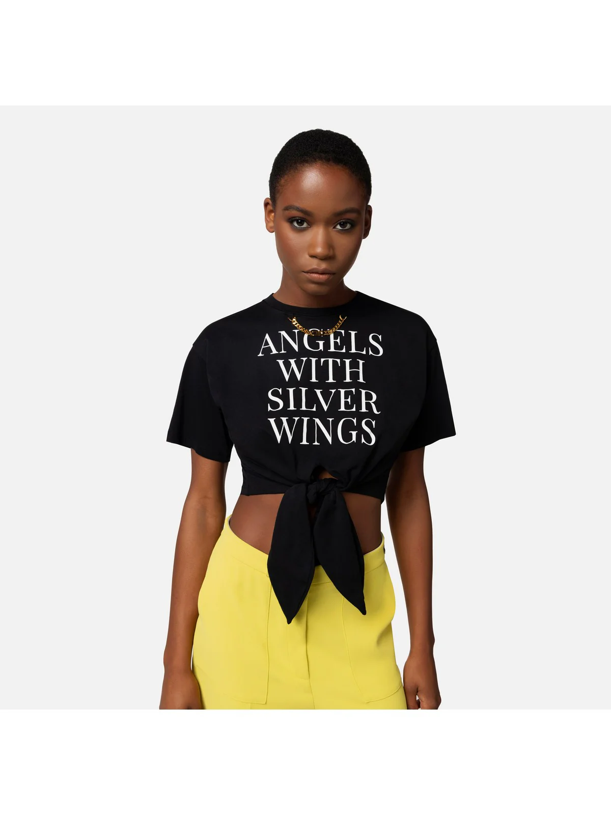 ELISABETTA FRANCHI T-Shirt e Polo Donna MA02041E2 110 Nero - Image 2