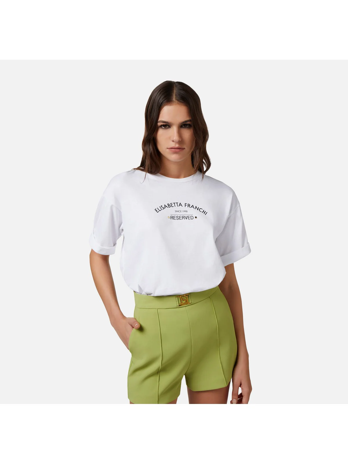 ELISABETTA FRANCHI T-Shirt e Polo Donna  MA02341E2 270 Bianco - Image 2