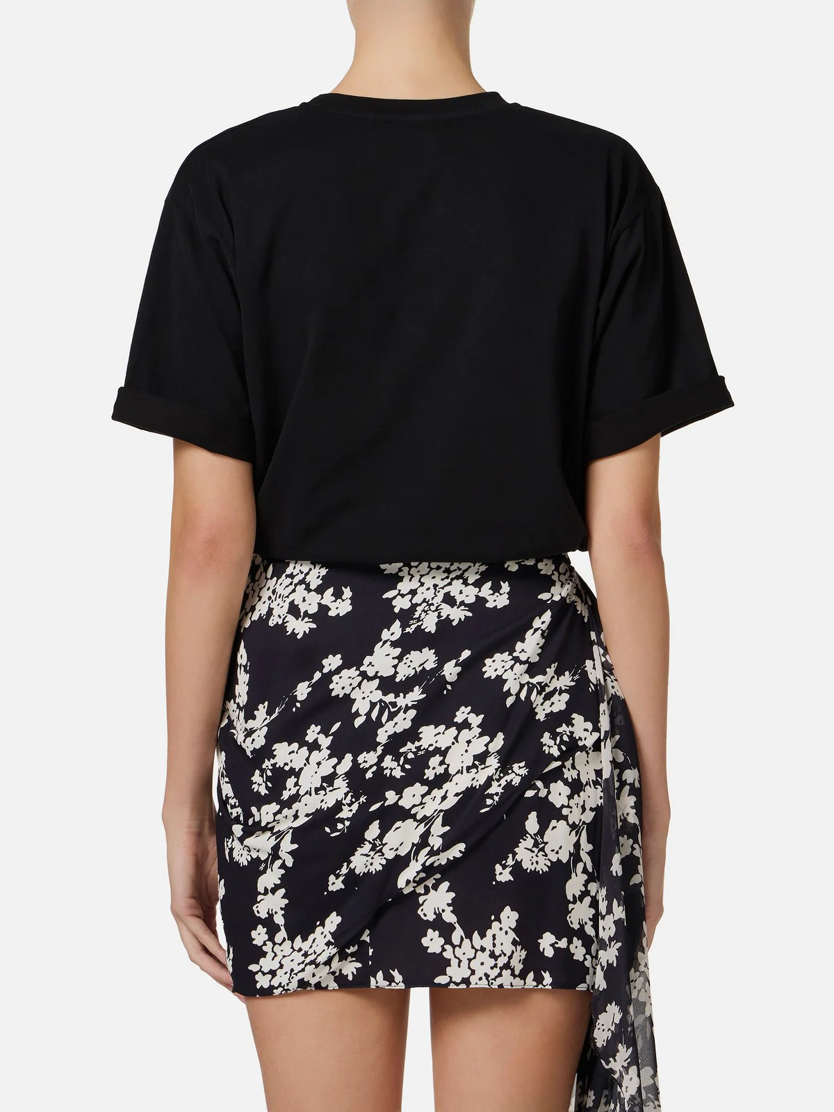ELISABETTA FRANCHI T-Shirt e Polo Donna MA03551E2-110 Nero - Image 4