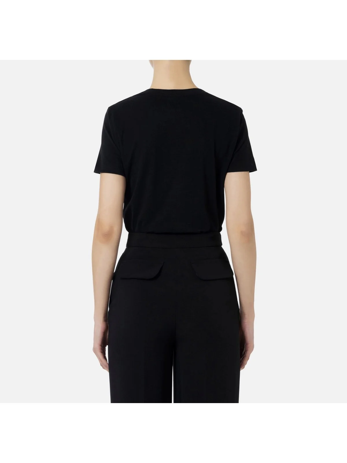 ELISABETTA FRANCHI T-Shirt e Polo Donna MA52N41E2 110 Nero - Image 4