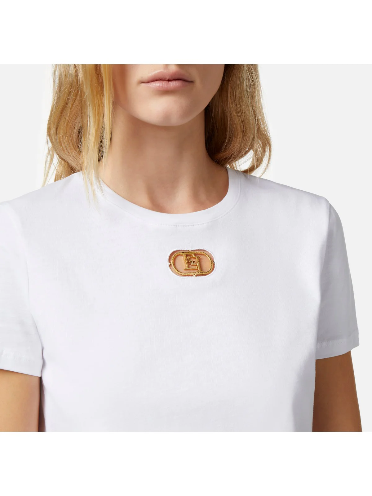 ELISABETTA FRANCHI T-Shirt e Polo Donna  MA52N41E2 270 Bianco - Image 4