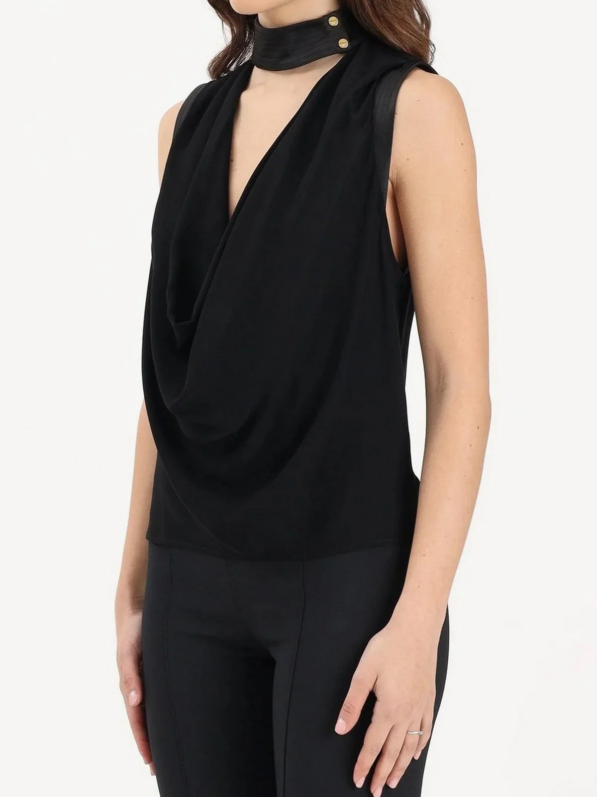ELISABETTA FRANCHI Top Donna  CA13461E2 110 Nero - Image 2