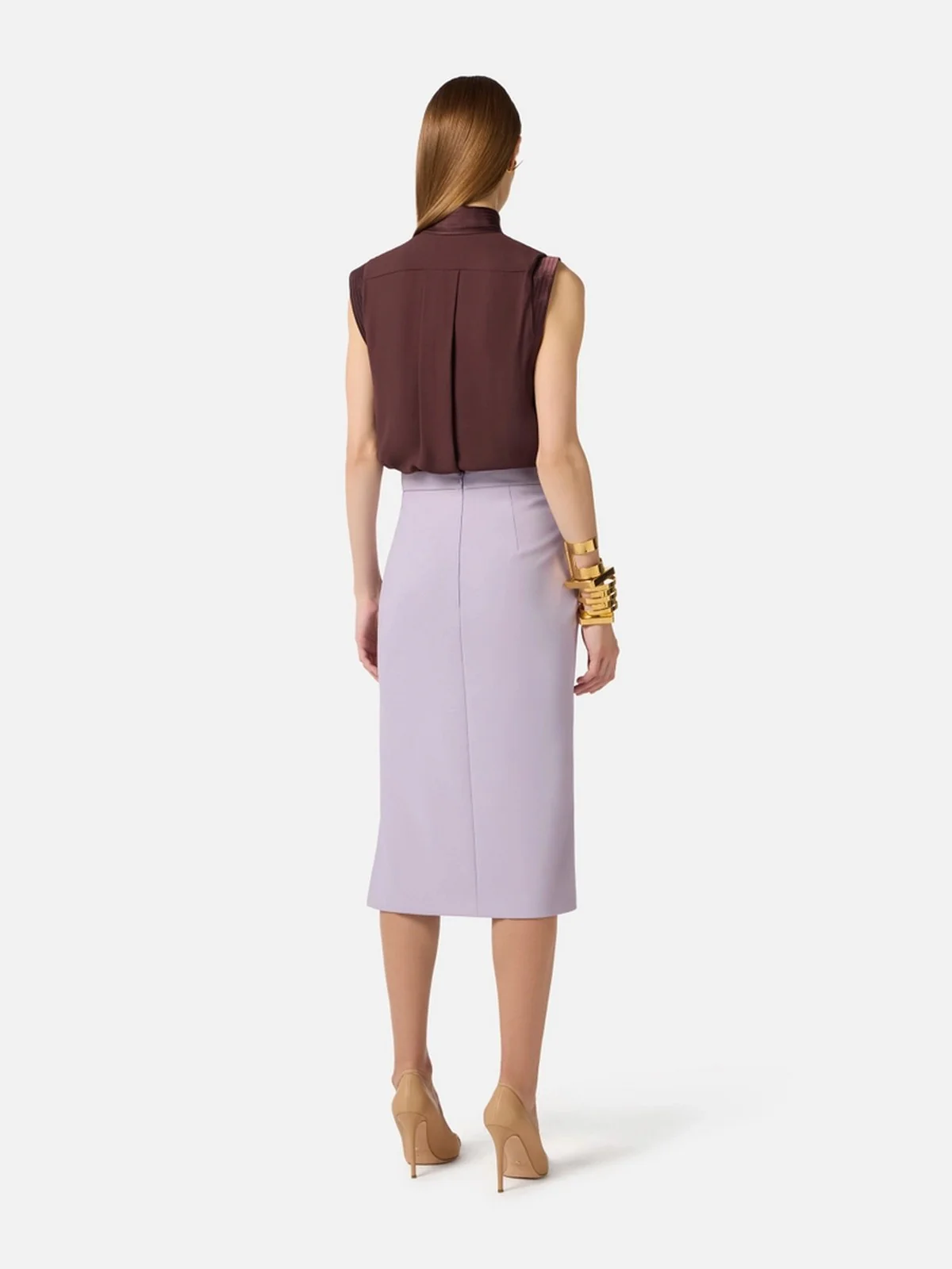 ELISABETTA FRANCHI Top Donna  CA13461E2 644 CACAO - Image 2