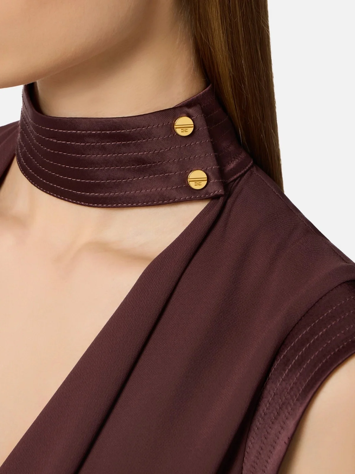 ELISABETTA FRANCHI Top Donna  CA13461E2 644 CACAO - Image 3