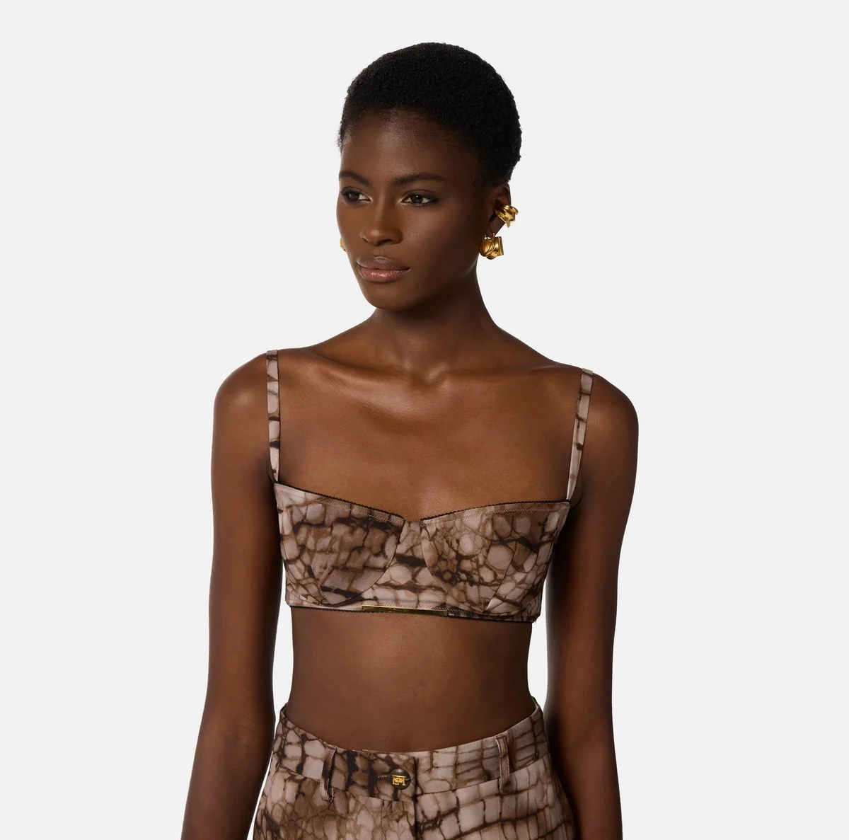 ELISABETTA FRANCHI Top Donna  RG00761E2 644 CACAO - Image 3