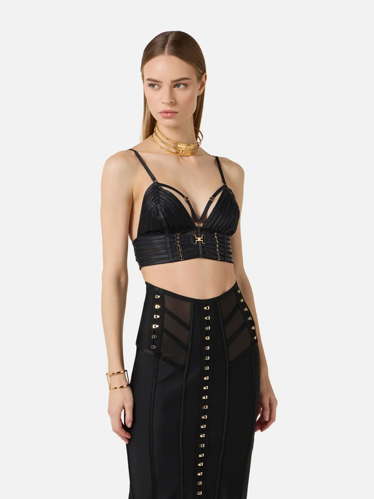 ELISABETTA FRANCHI Top Donna  RG00962E2 110 Nero - Image 4