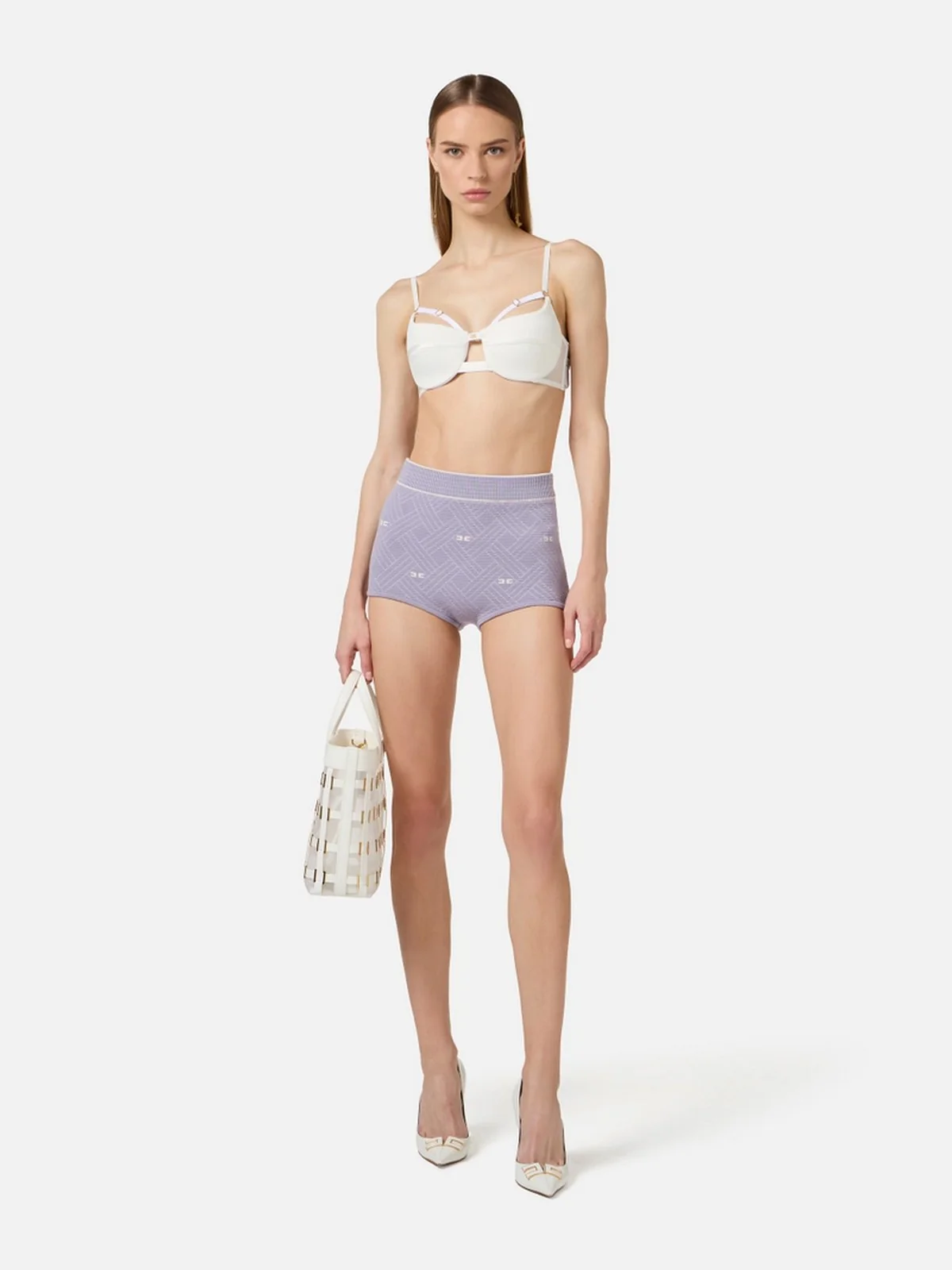 ELISABETTA FRANCHI Top Donna RG01262E2 360 Avorio - Image 5