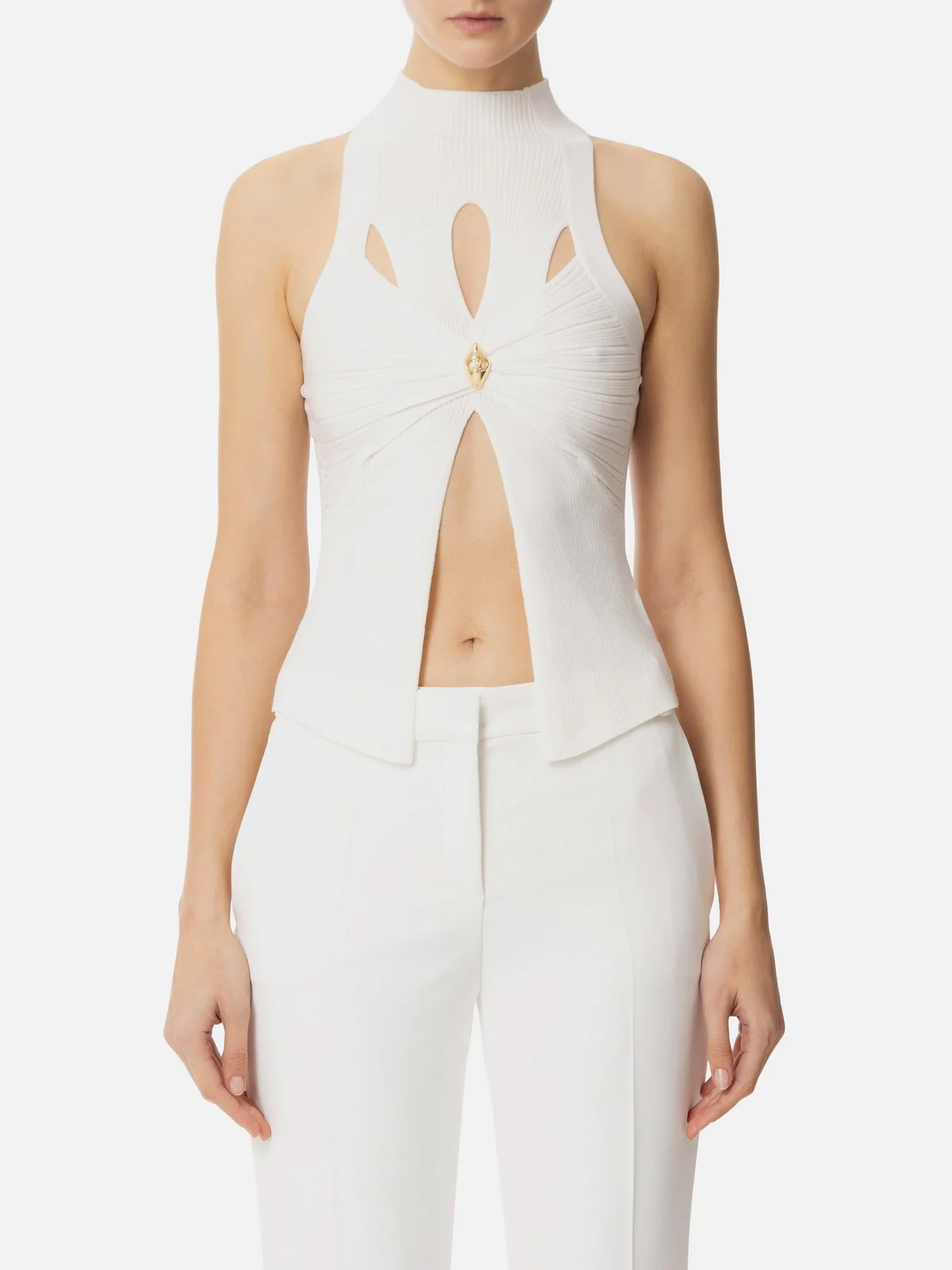 ELISABETTA FRANCHI Top Donna  TK30B51E2-360 Avorio - Image 2
