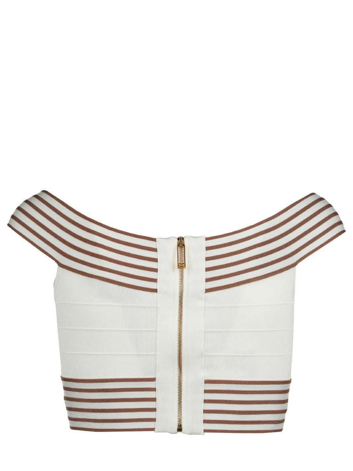 ELISABETTA FRANCHI Top Donna  TK44S61E2 AQ6 AVORIO/CUOIO - Image 2