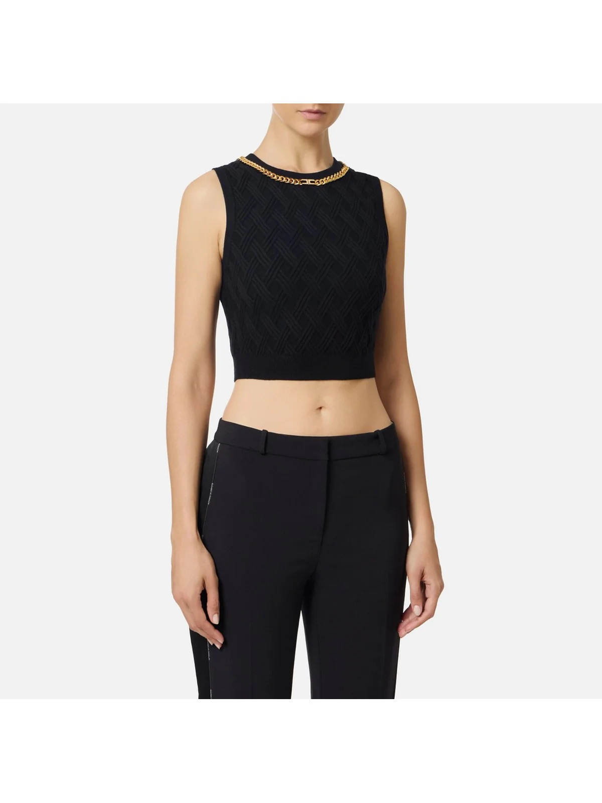 ELISABETTA FRANCHI Top Donna TK60B56E2 110 Nero - Image 2