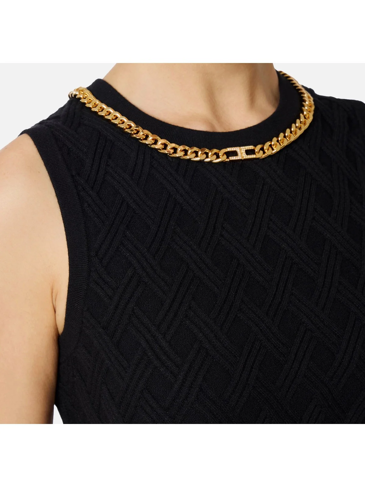 ELISABETTA FRANCHI Top Donna TK60B56E2 110 Nero - Image 3