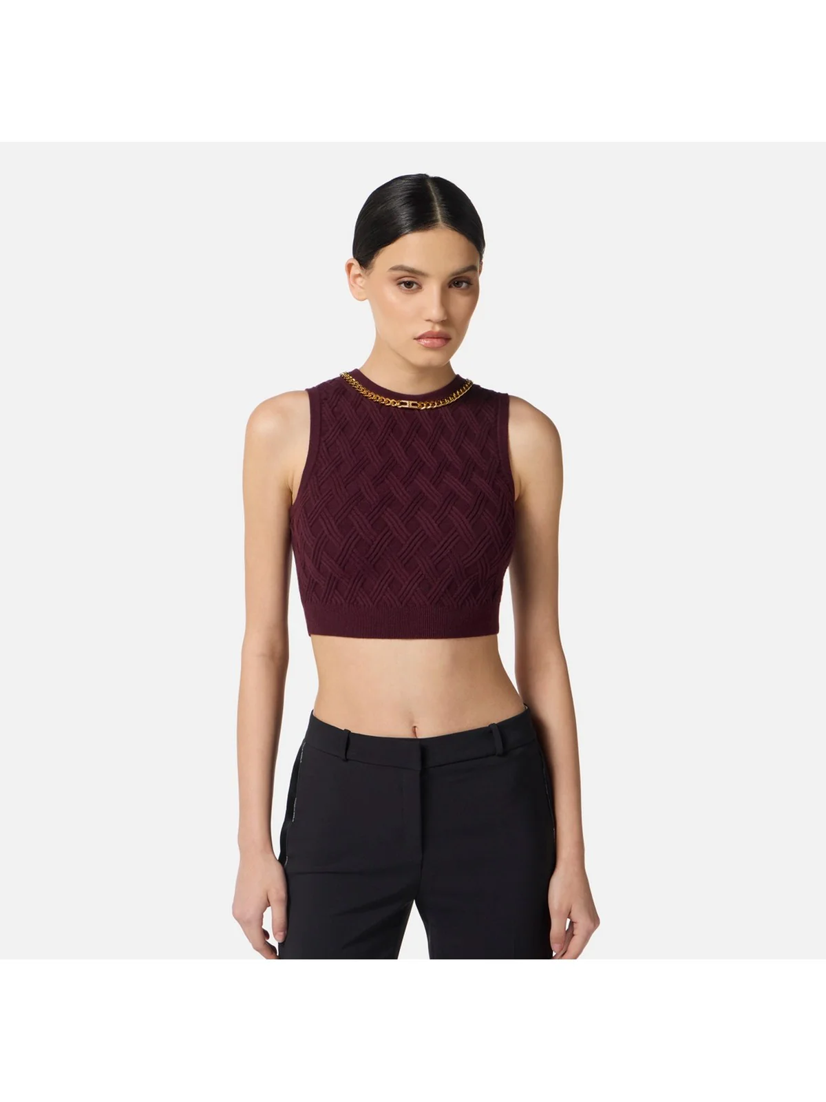 ELISABETTA FRANCHI Top Donna  TK60B56E2 EA4 MERLOT - Image 3