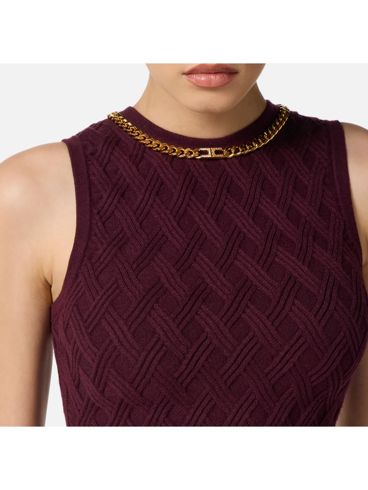 ELISABETTA FRANCHI Top Donna  TK60B56E2 EA4 MERLOT - Image 4