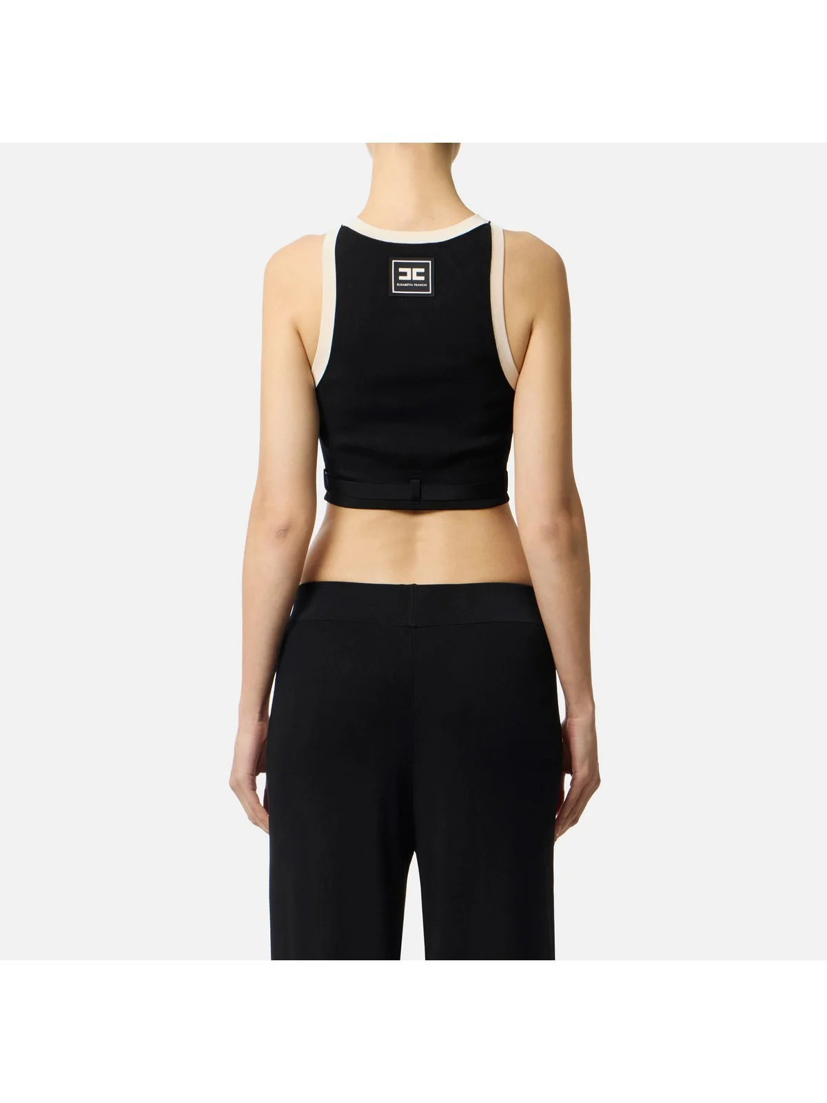 ELISABETTA FRANCHI Top Donna  TK71S61E2 685 NERO/BURRO - Image 3