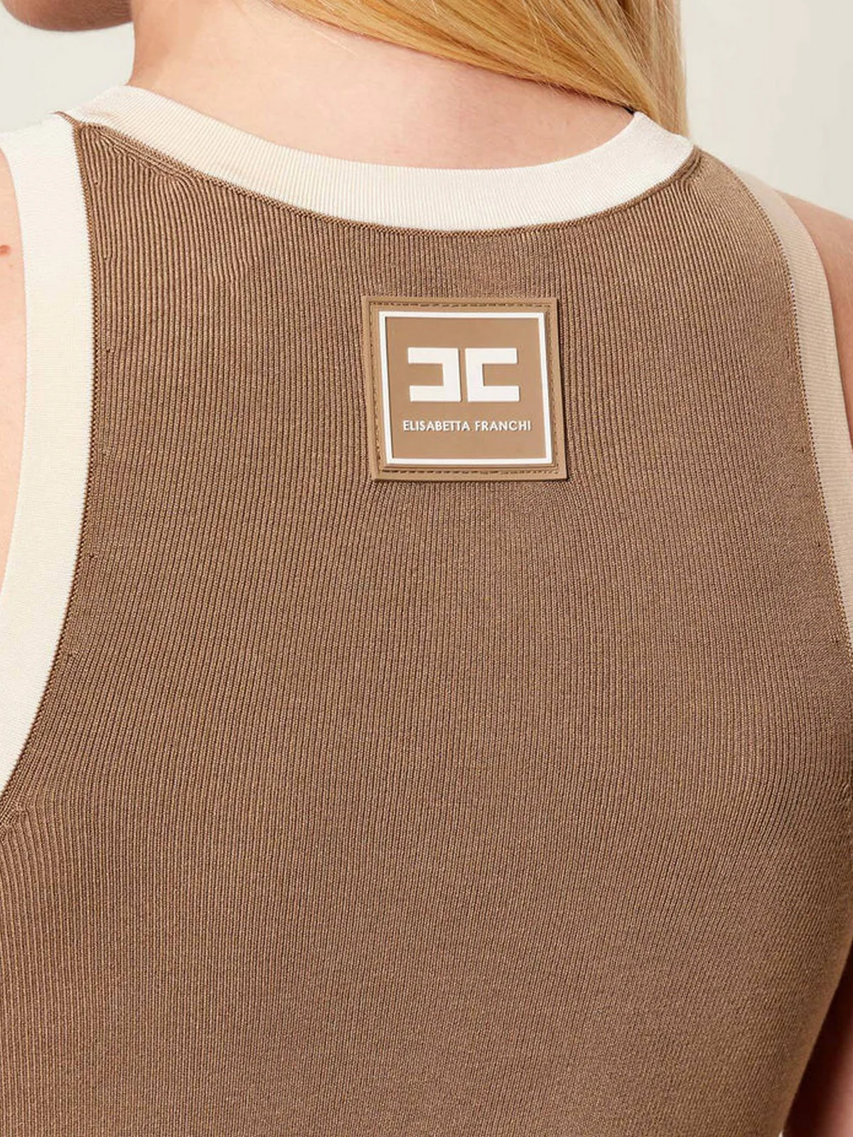 ELISABETTA FRANCHI Top Donna TK71S61E2 727 ARGILLA/BURRO - Image 4