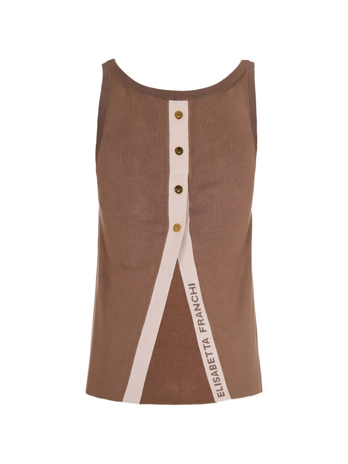 ELISABETTA FRANCHI Top Donna TK72S61E2 727 ARGILLA/BURRO - Image 3