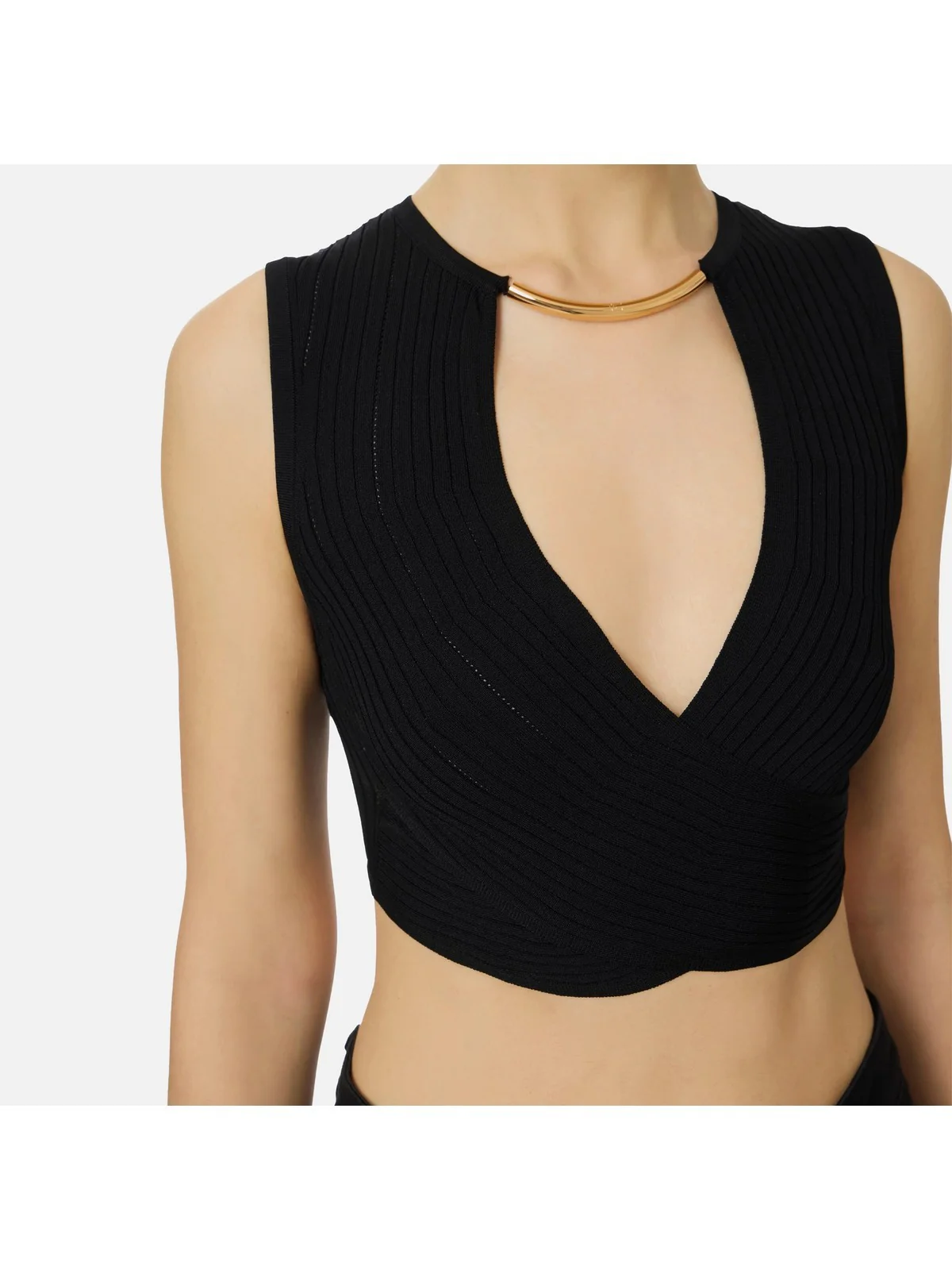 ELISABETTA FRANCHI Top Donna  TK76S61E2 110 Nero - Image 2
