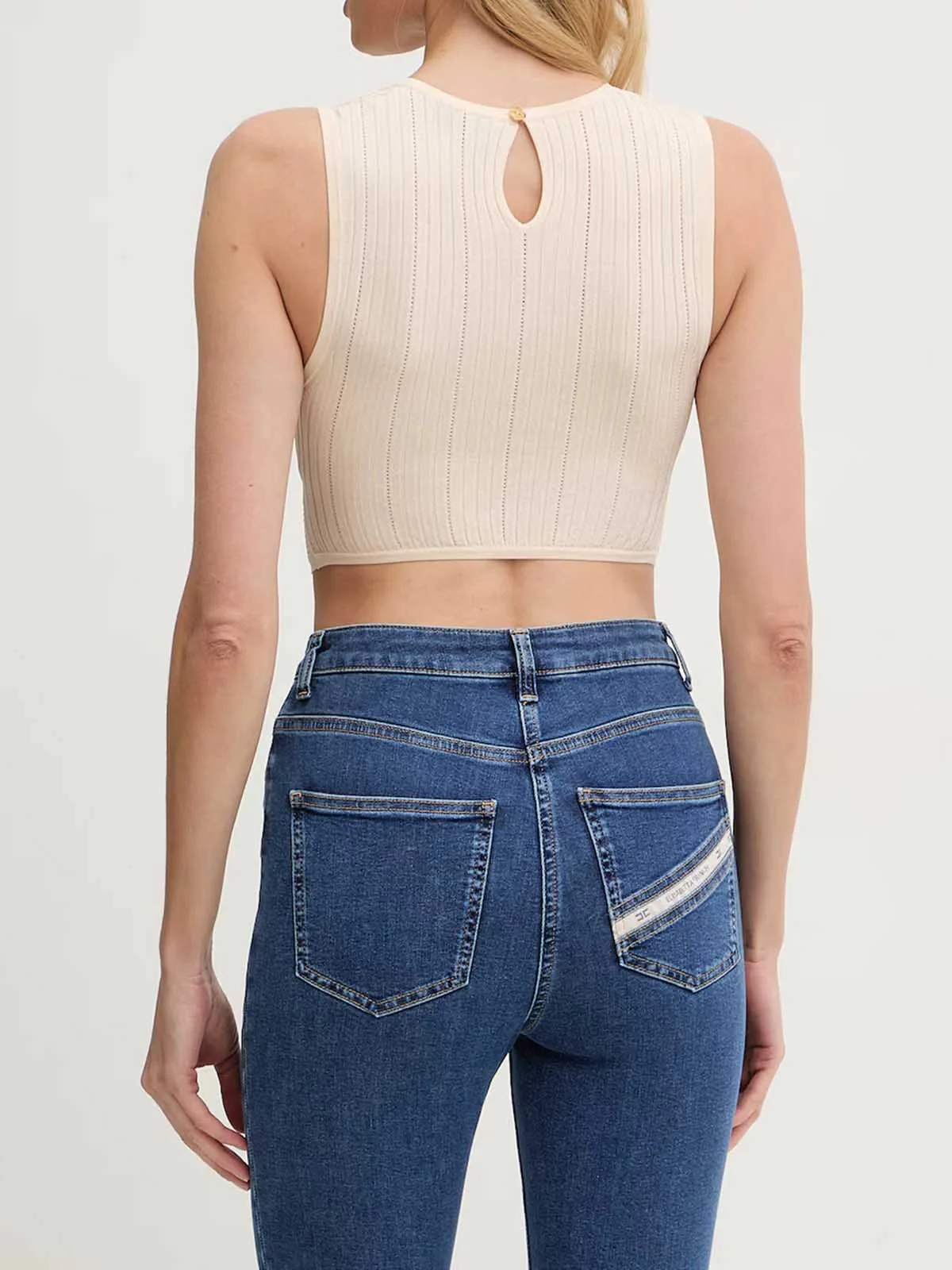 ELISABETTA FRANCHI Top Donna  TK76S61E2 193 BURRO - Image 4