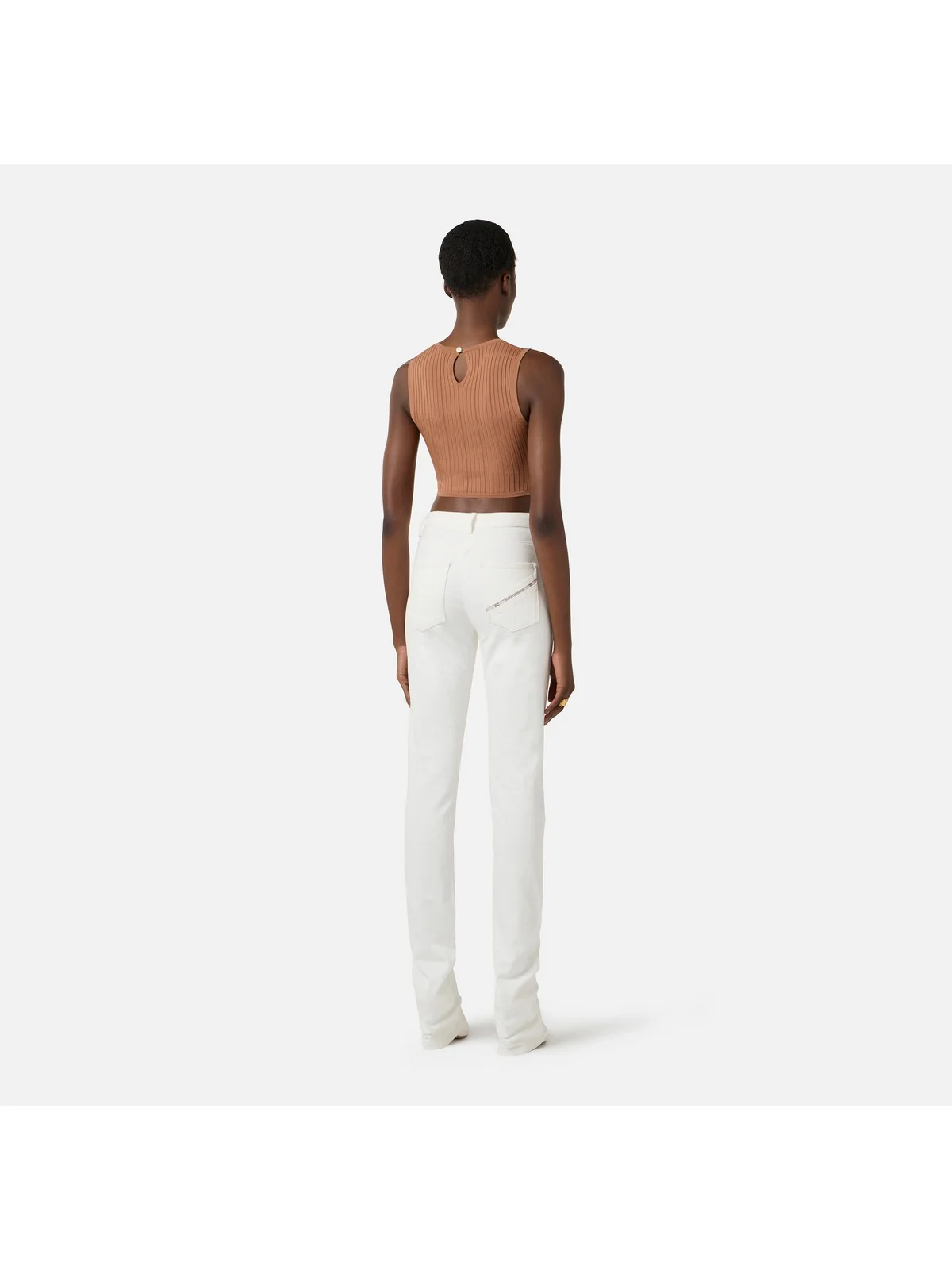 ELISABETTA FRANCHI Top Donna  TK76S61E2 600 CUOIO - Image 3