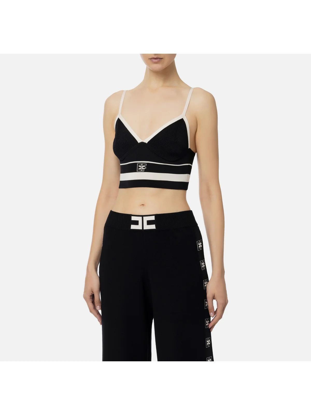 ELISABETTA FRANCHI Top Donna  TK94S41E2 110 Nero - Image 3