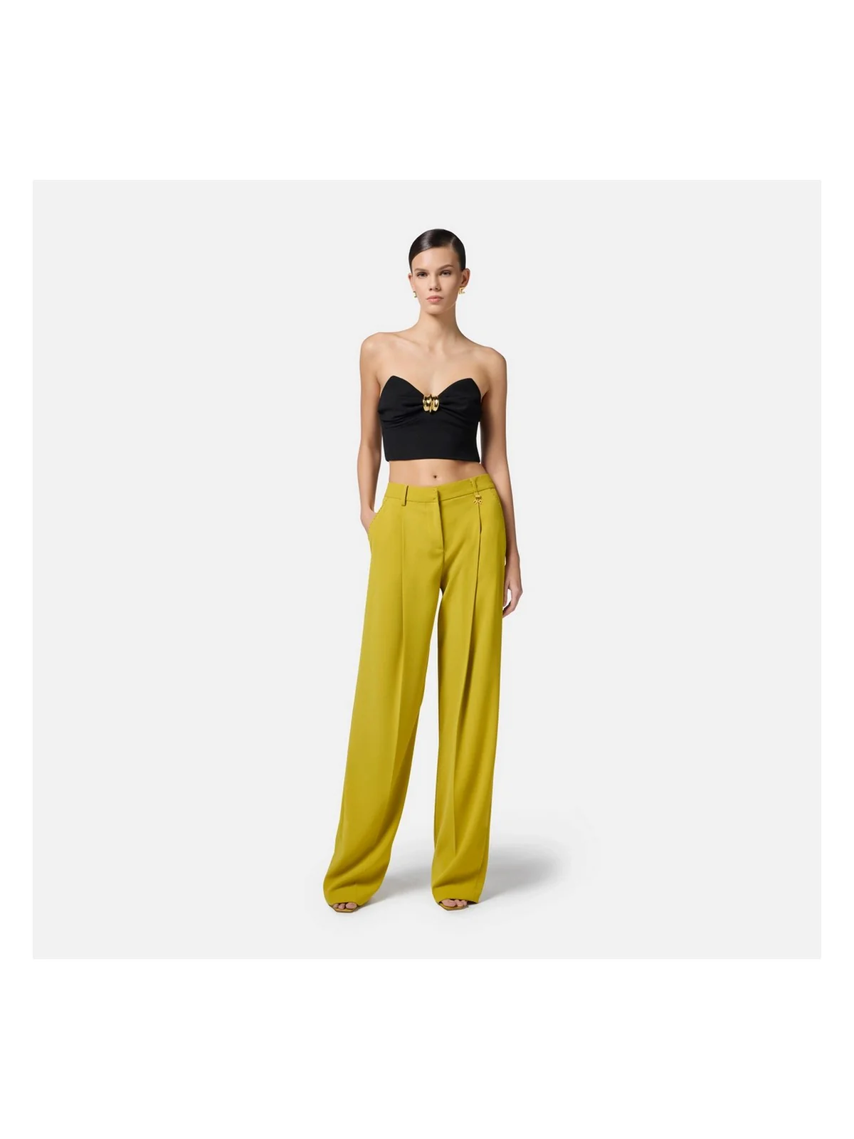 ELISABETTA FRANCHI Top Donna  TO01851E2-110 Nero - Image 2