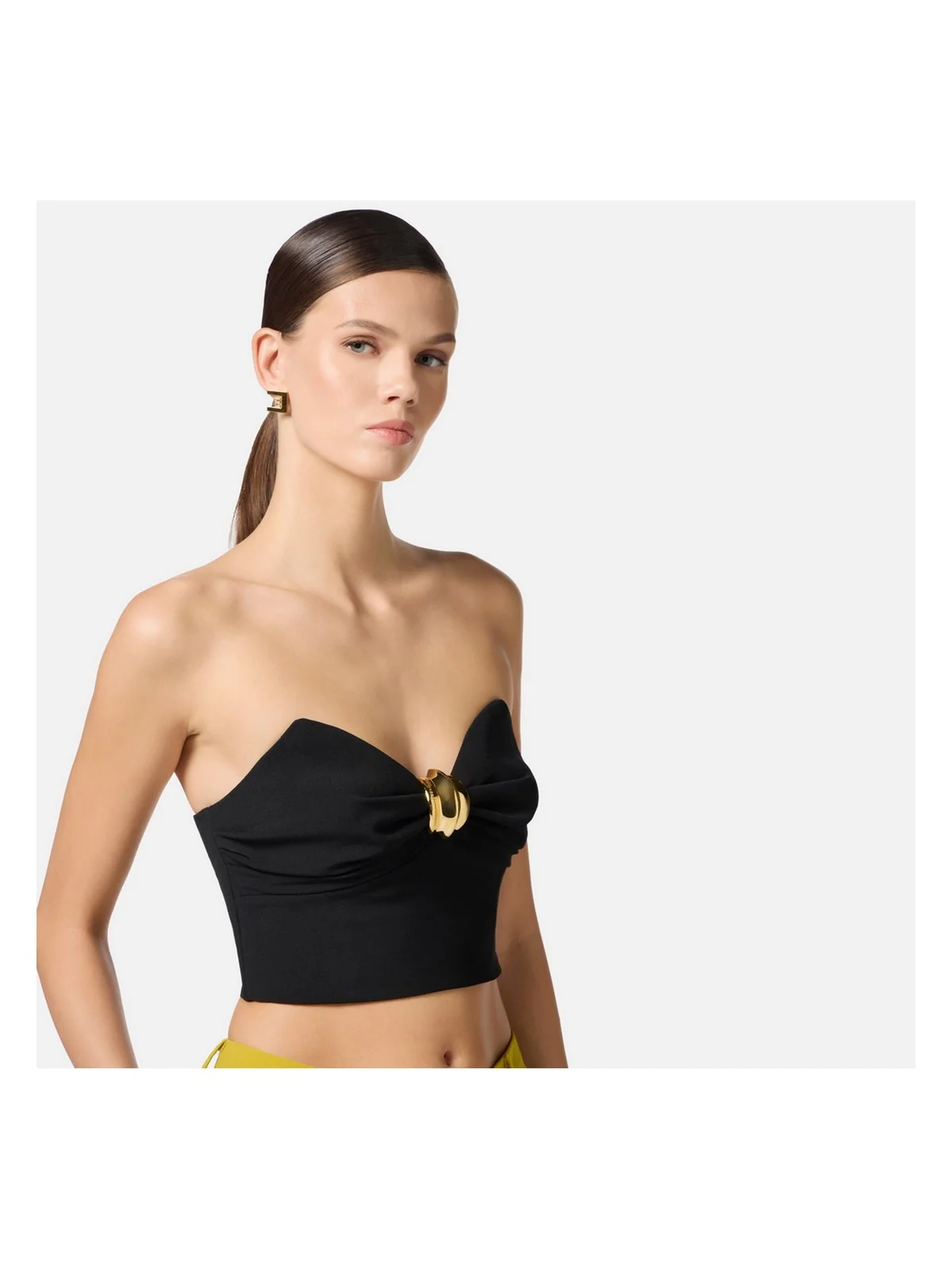 ELISABETTA FRANCHI Top Donna  TO01851E2-110 Nero - Image 3
