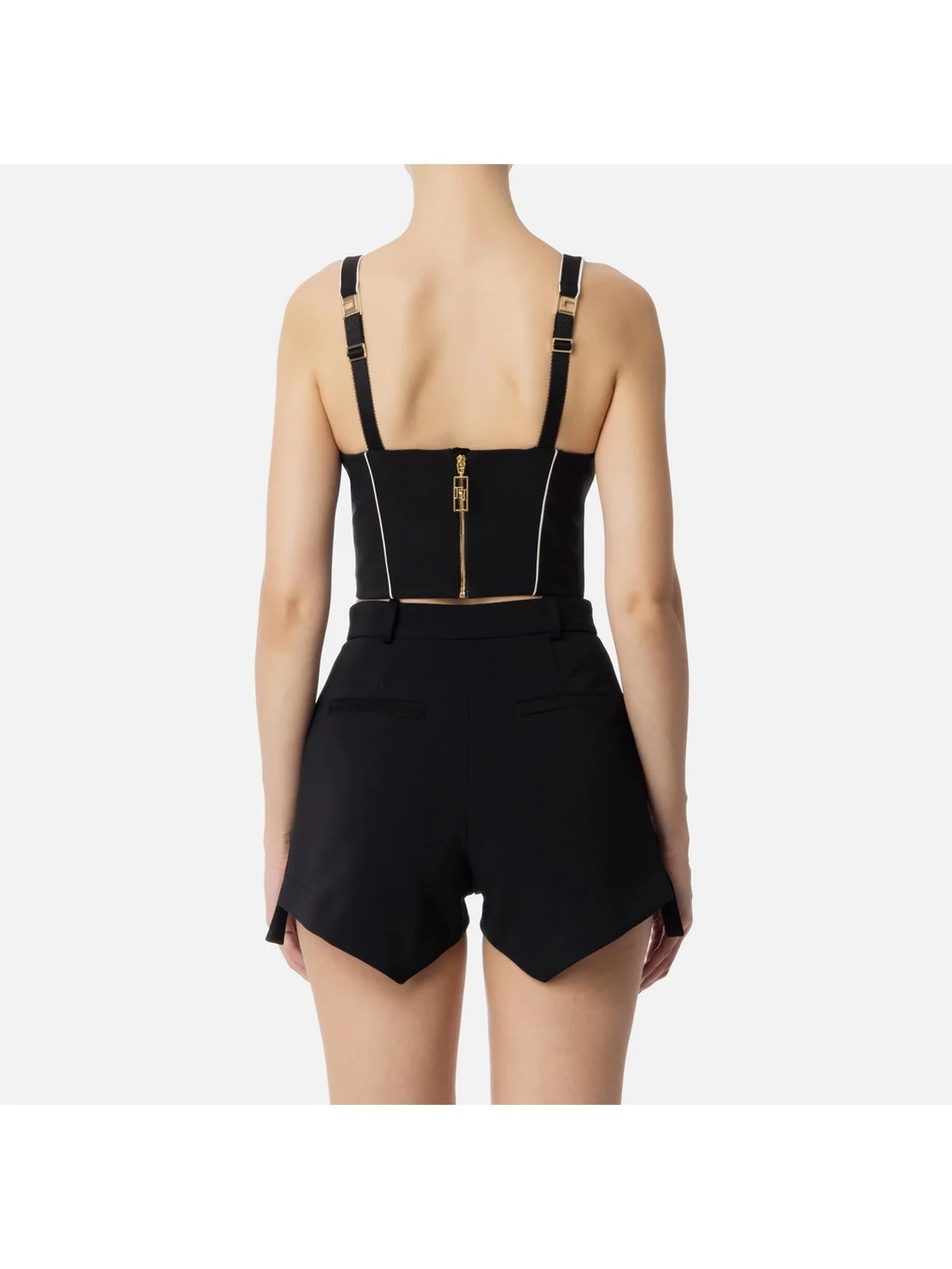 ELISABETTA FRANCHI Top Donna  TO02451E2-685 Nero - Image 3