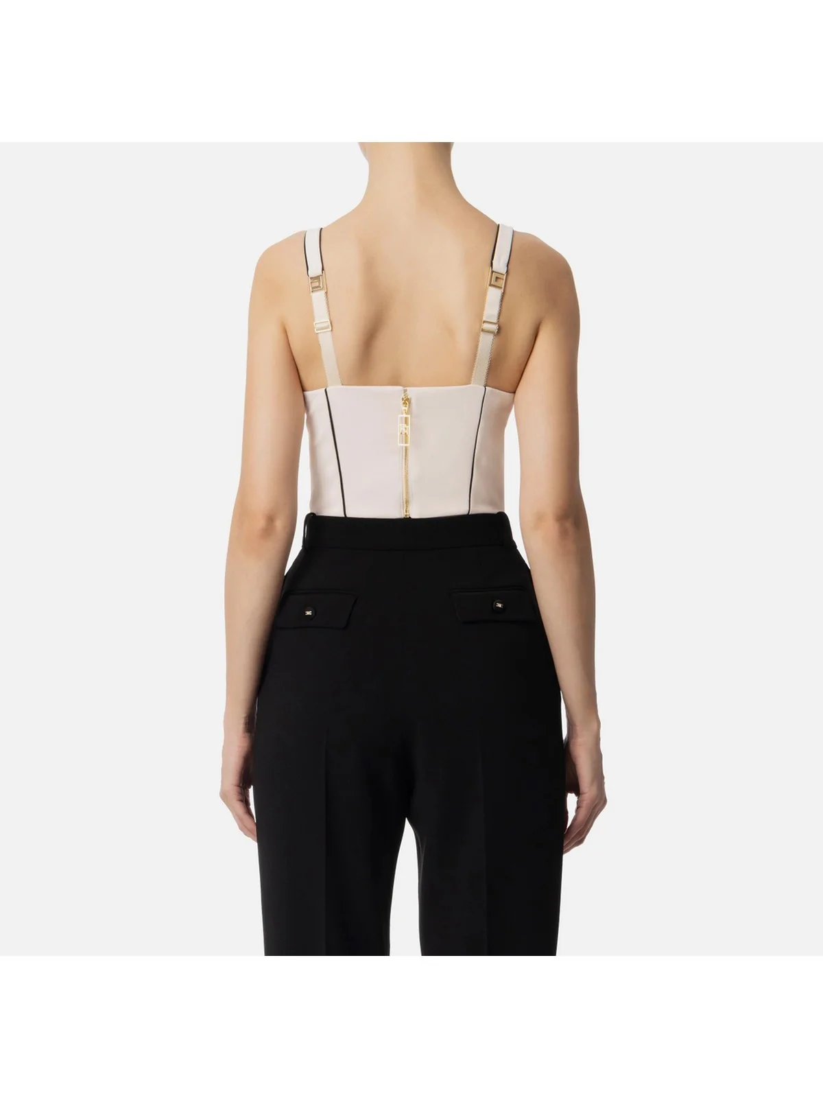 ELISABETTA FRANCHI Top Donna  TO02451E2-E84 Beige - Image 4