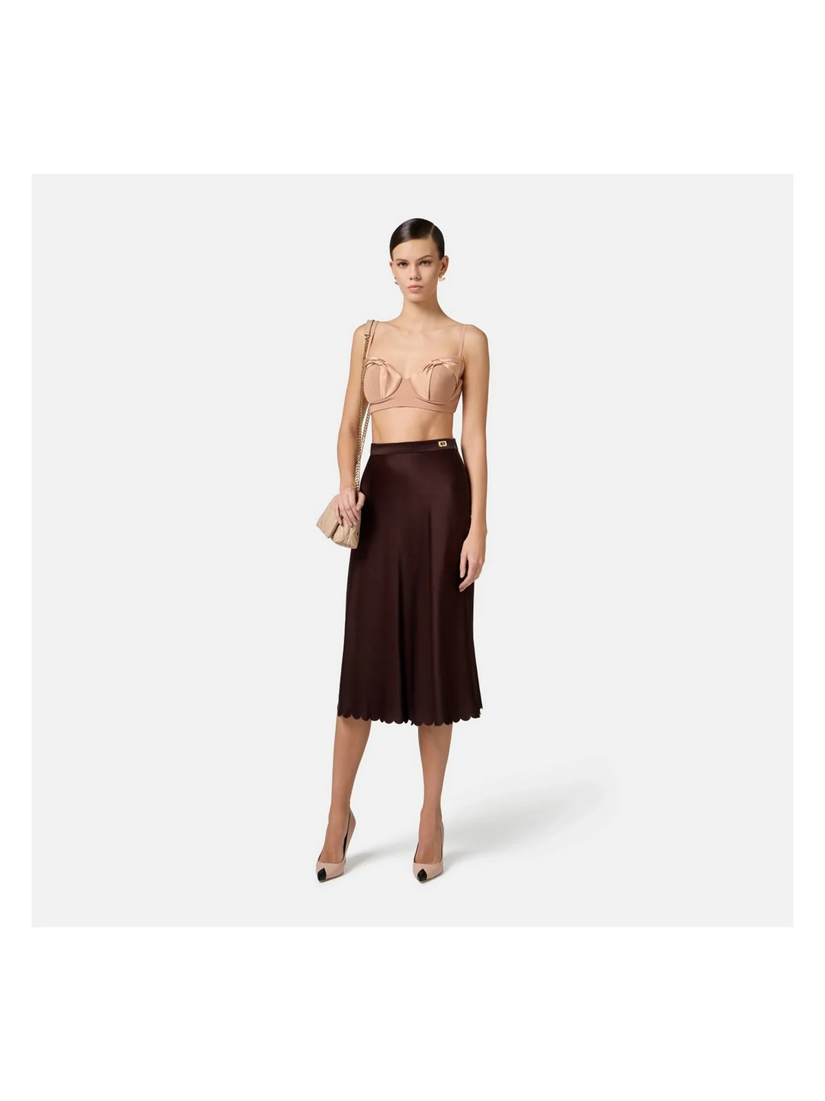 ELISABETTA FRANCHI Top Donna  TO03051E2-283 Beige - Image 2