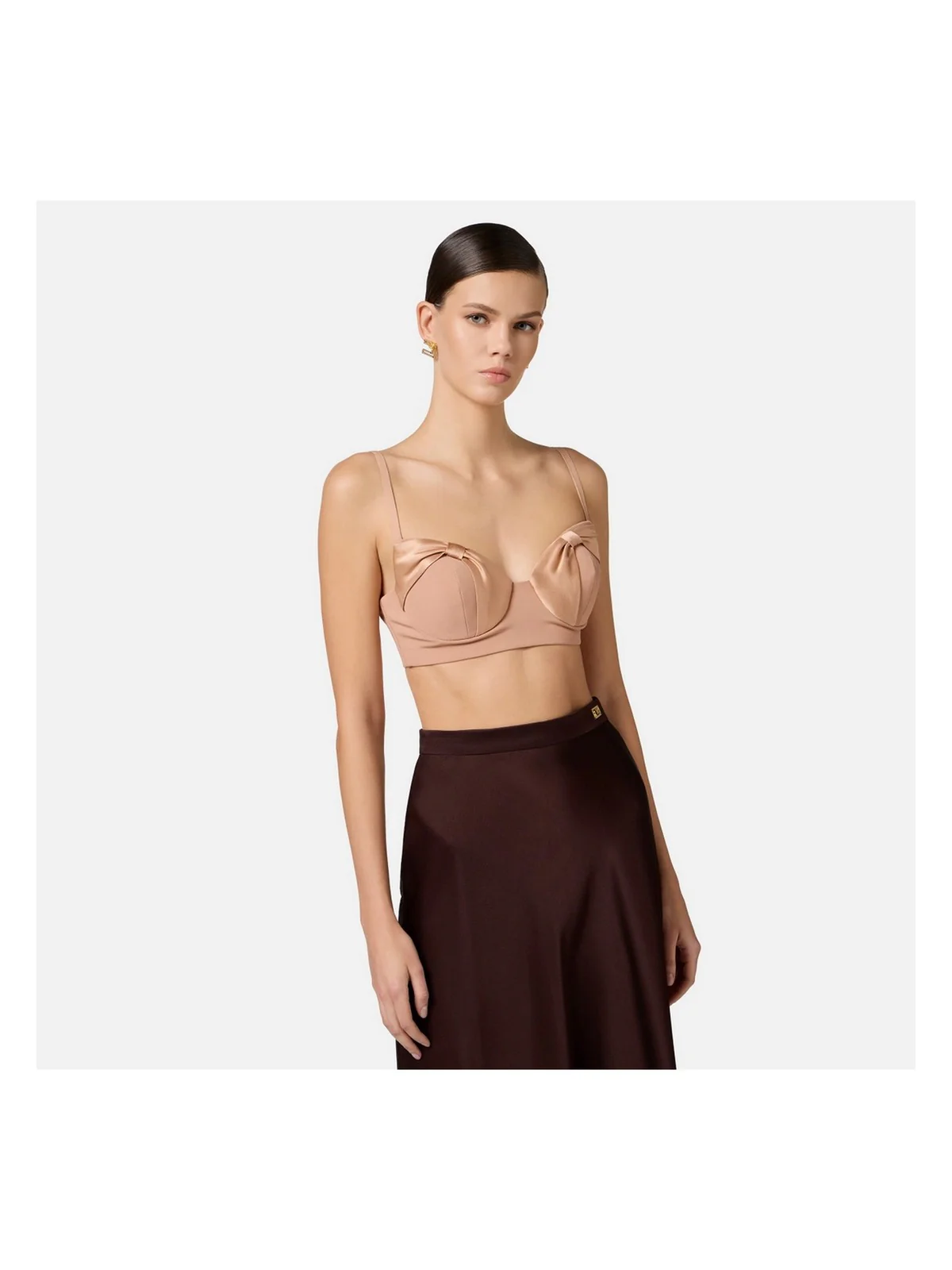 ELISABETTA FRANCHI Top Donna  TO03051E2-283 Beige - Image 3