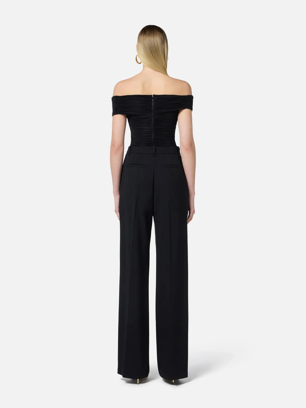 ELISABETTA FRANCHI Top Donna TO03852E2-110 Nero - Image 5